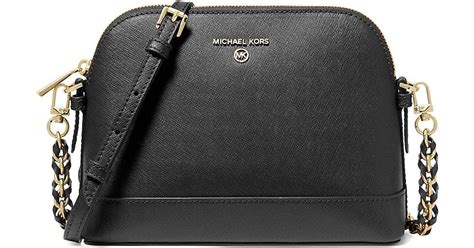 michael kors jet set charm black lg dome|Michael Kors Jet Set Charm Large Dome Crossbody Bag Black.